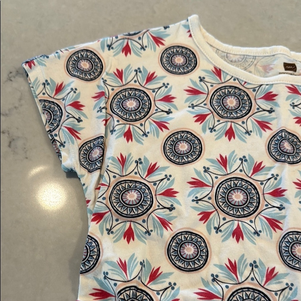 Tea Collection Patterned Top Ruffle Hem - Picture 3 of 10